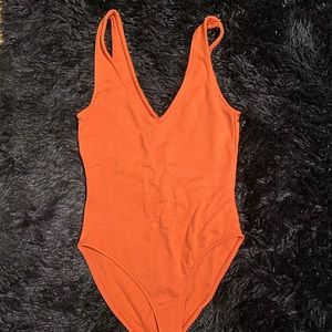 Burnt Orange Bodysuit Top 🧡